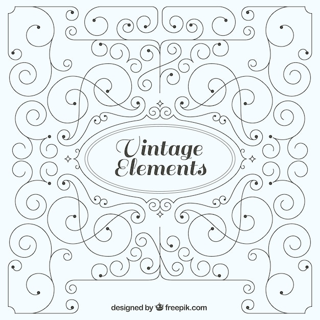 Free vector lineal vintage elements