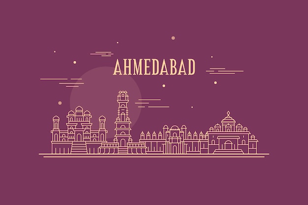 Linear ahmedabad skyline