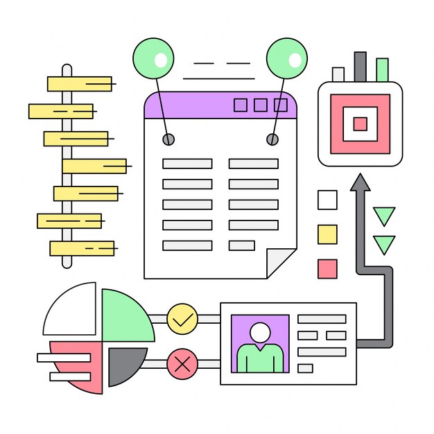 Линейная бизнес-инфографика