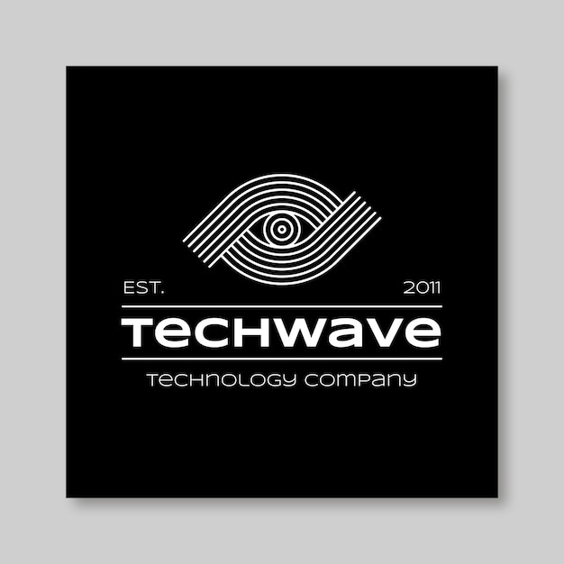 Linear creative tech company logo template