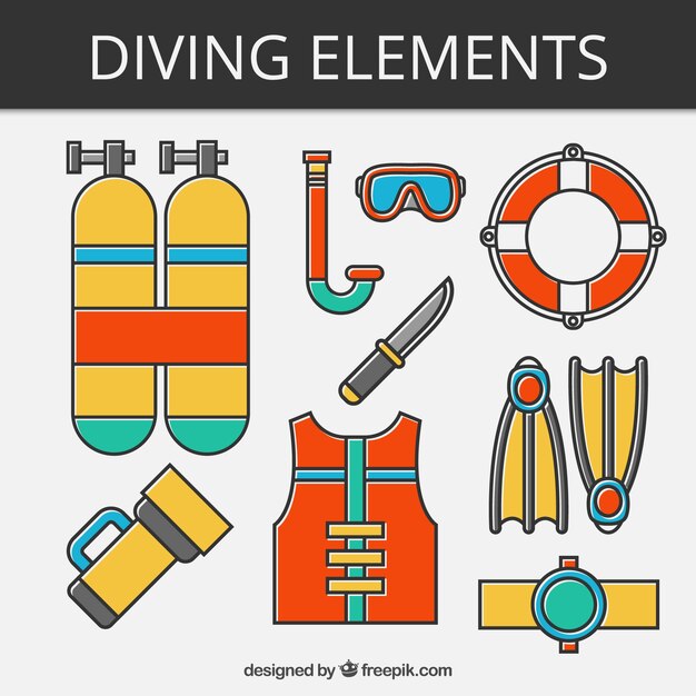 Linear diving elements pack