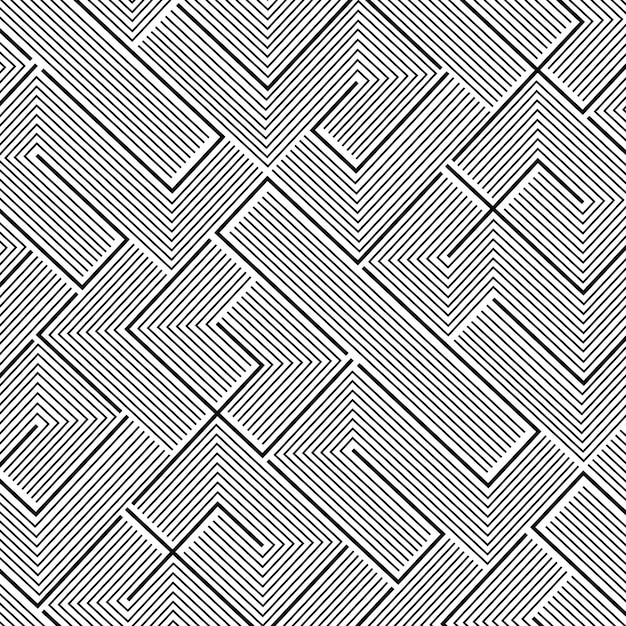 Шаблон линейных плоских абстрактных линий