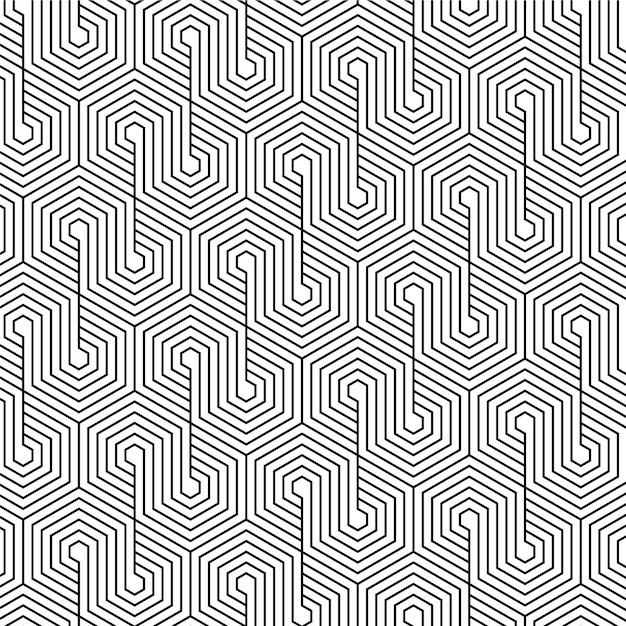 Linear flat design abstract lines pattern