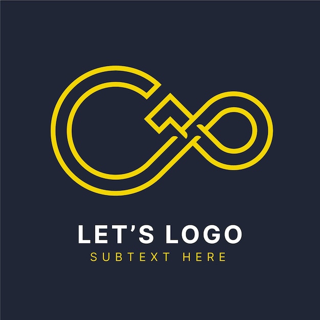 Linear flat go logo template