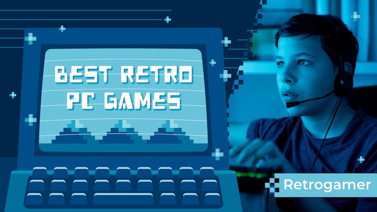 Free Vector linear flat retro gamer youtube thumbnail