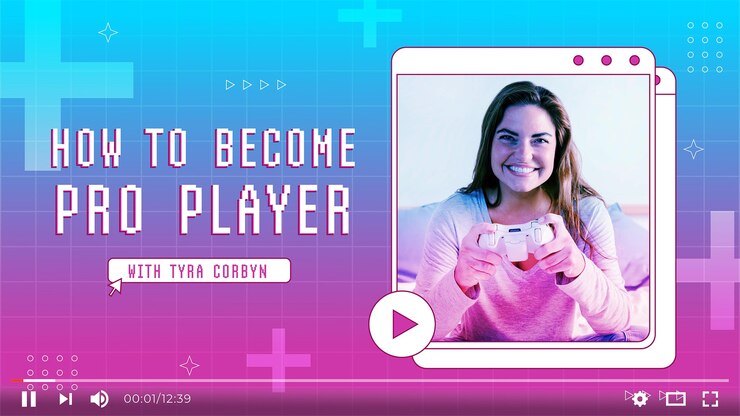 Бесплатный Вектор линейный плоский ретро-геймер на youtube