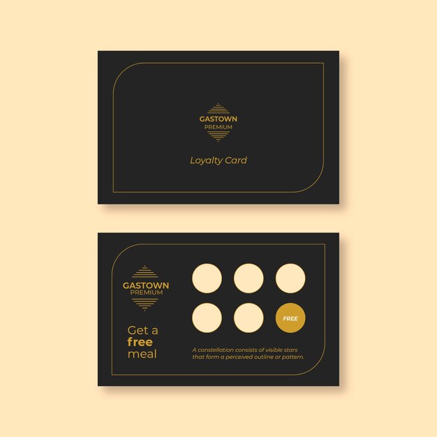 Linear gastown restaurant loyalty card