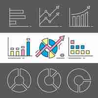 Free vector linear graphs charts and diagrams