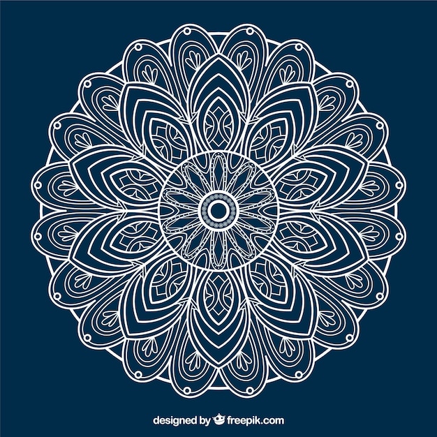 Free vector linear mandala background