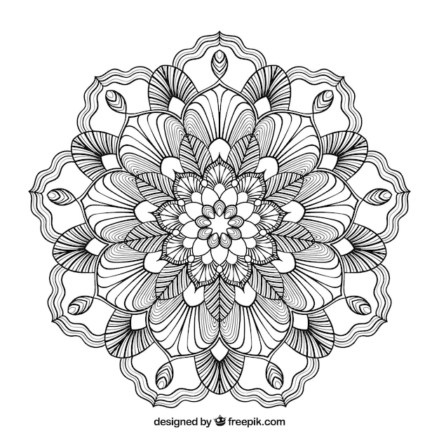 Free vector linear mandala background