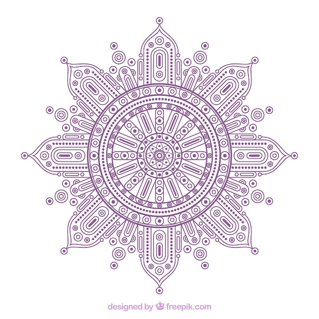 Free vector linear mandala background