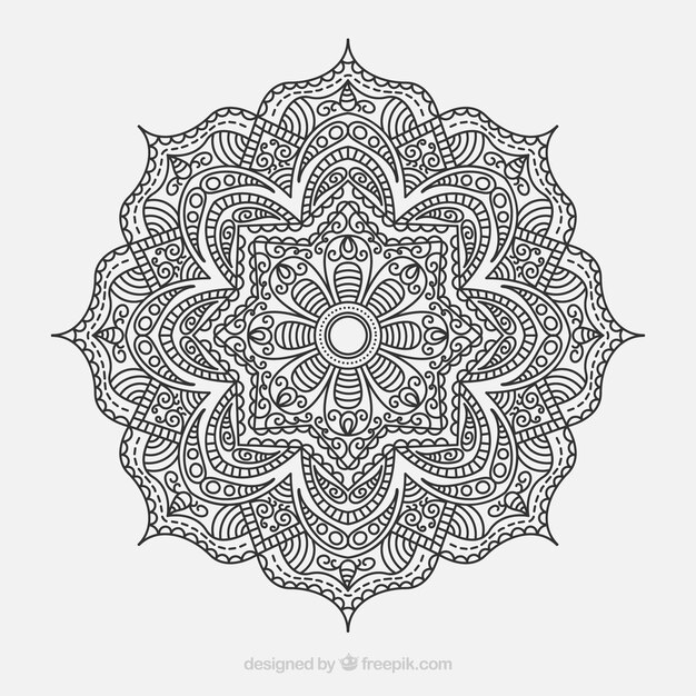 Linear mandala background