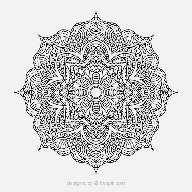 Linear mandala background