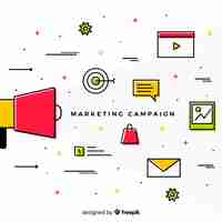 Free vector linear marketing campaign background