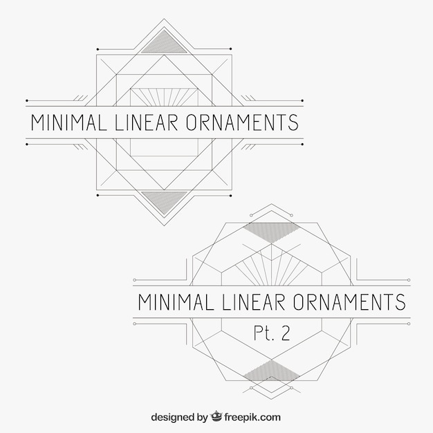 Free vector linear ornaments