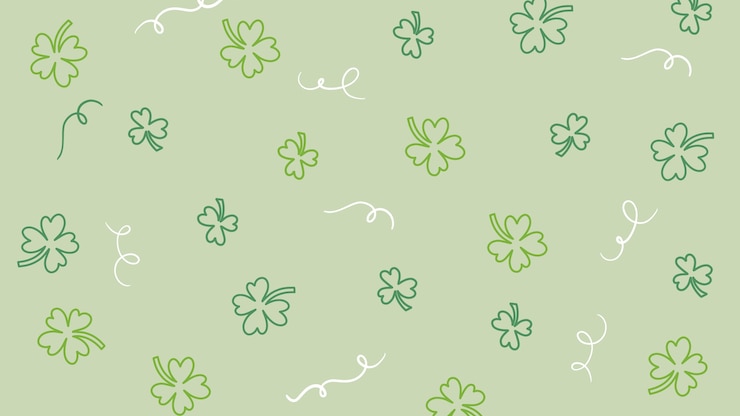 Free Vector linear simple st. patrick's day clover desktop wallpaper