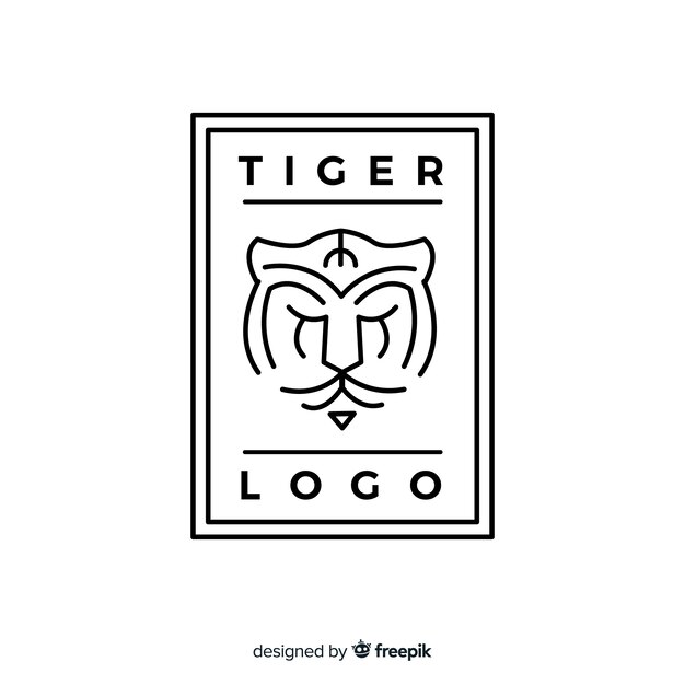 Linear tiger logo