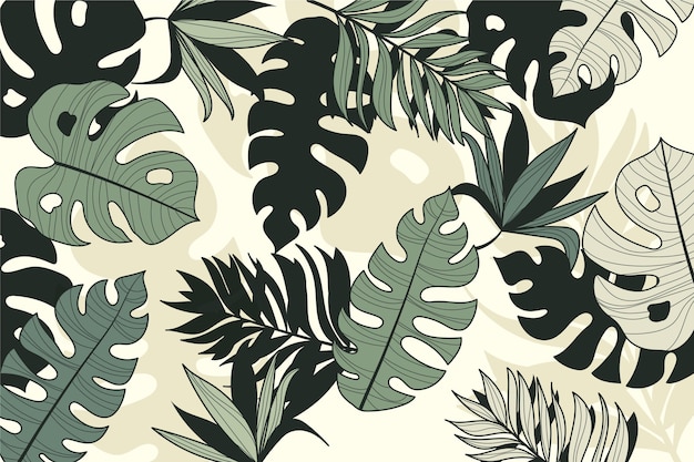 Linear tropical leaves style