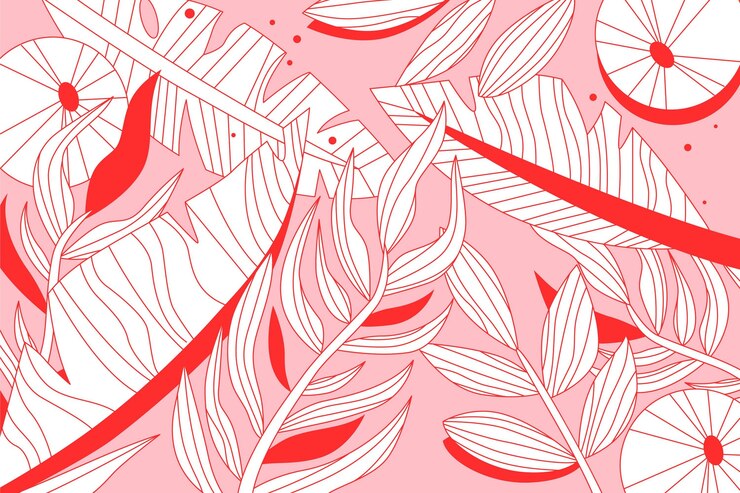 Free Vector linear tropical leaves