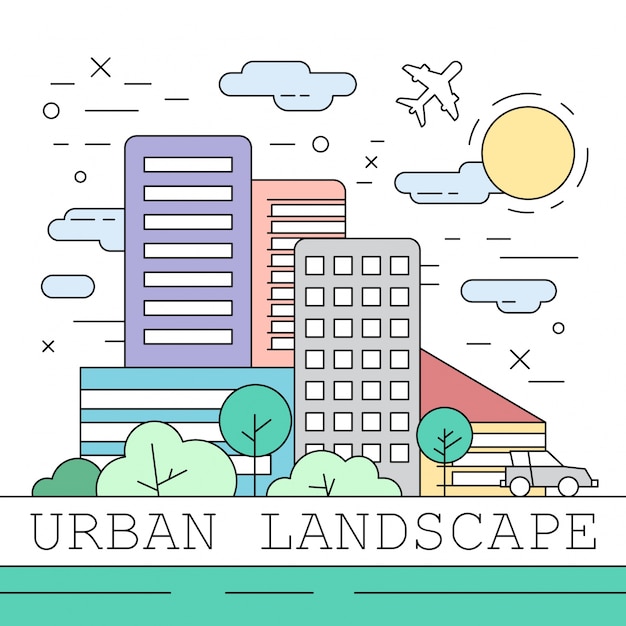Linear urban landscape