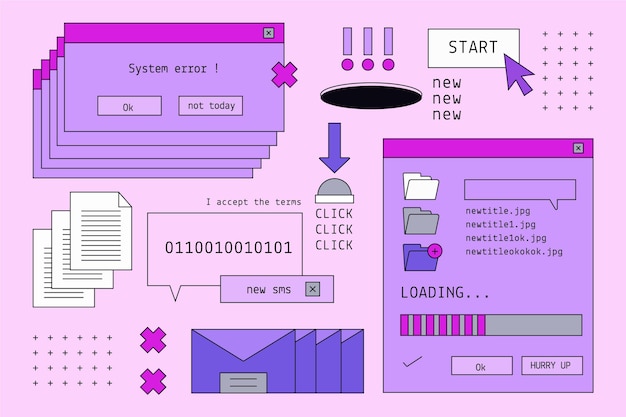 무료 벡터 선형 빈티지 vaporware 배경