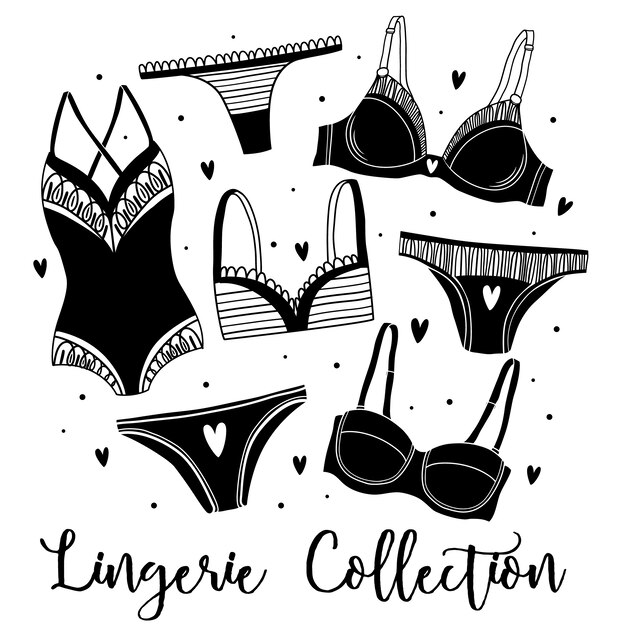 Set of panties, underwear for women. Fashion collection with various types  of underclothing. String, thong, tanga, bikini. isolated cartoon vector  illustrations with lingerie on white background. 35773409 Vector Art at  Vecteezy