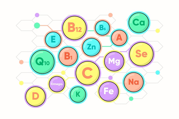 Free vector links between vitamin and mineral complex