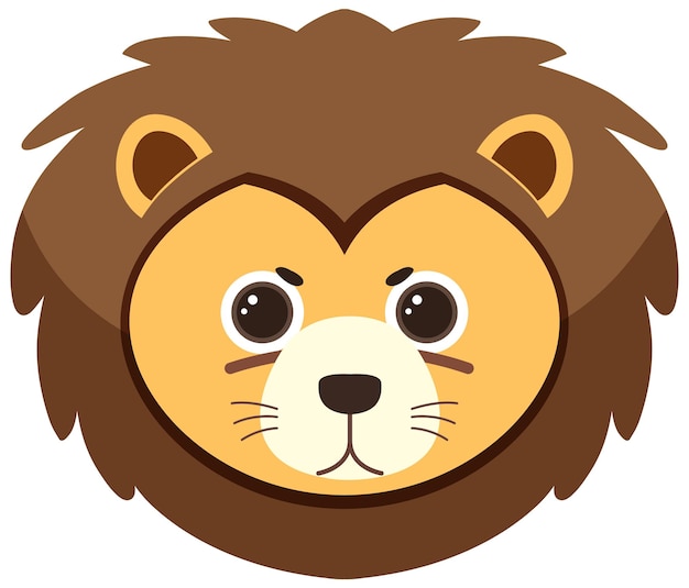 Lion head in flat style