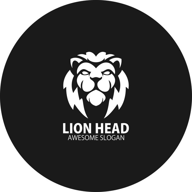 Free vector lion head logo design icon