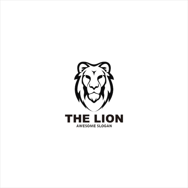 Lion head mscot logo modern design vector