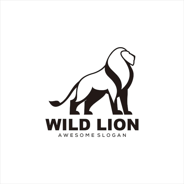 Бесплатное векторное изображение Векторная иллюстрация логотипа льва