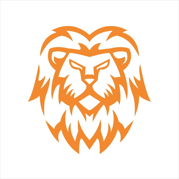 Талисман льва простой дизайн логотипа