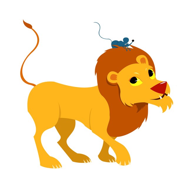 Download Free The Lion And The Mouse Tale Premium Vector Use our free logo maker to create a logo and build your brand. Put your logo on business cards, promotional products, or your website for brand visibility.