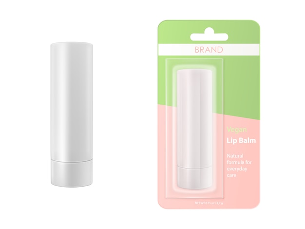 Free vector lip balm stick with package