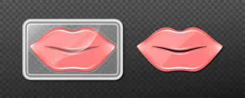 Free vector lip gel patch