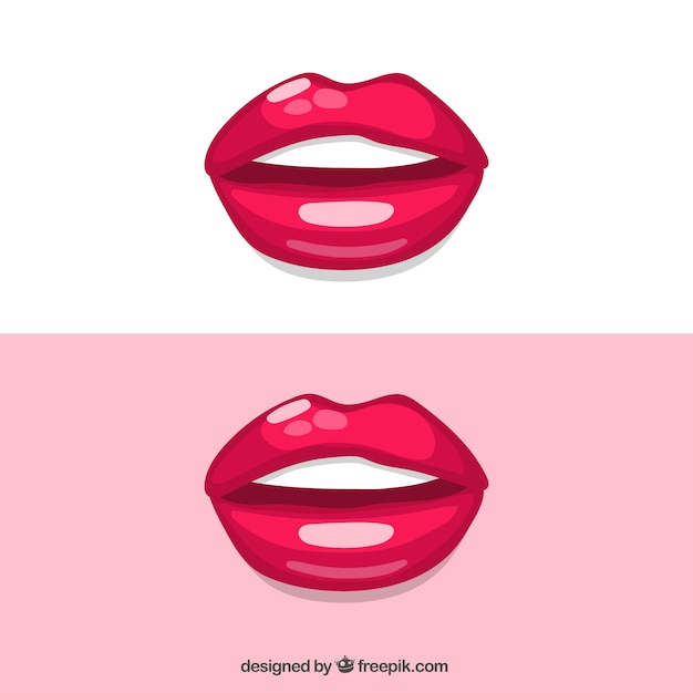 Free vector lips set