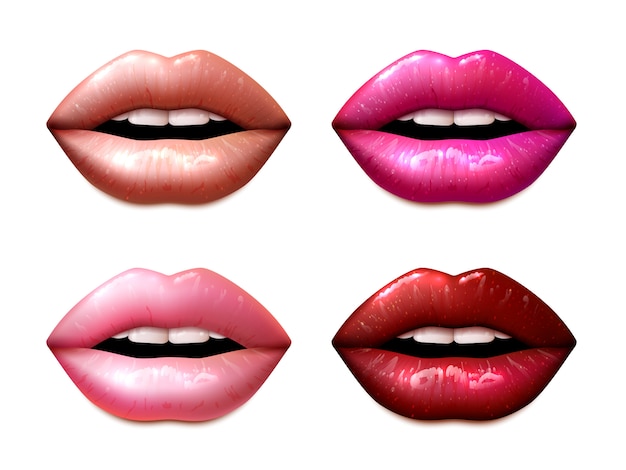 Free vector lipstic samples set