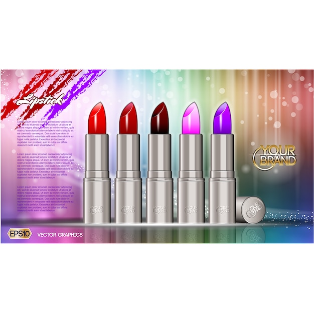 Free vector lipstick background design