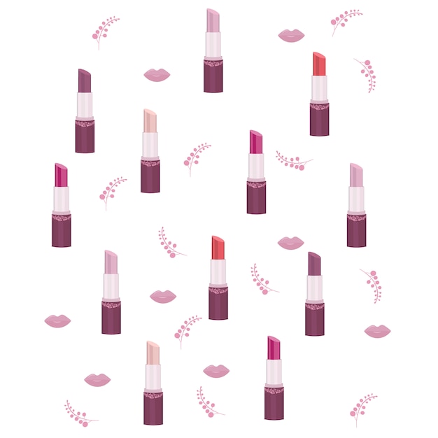 Free vector lipstick pattern background