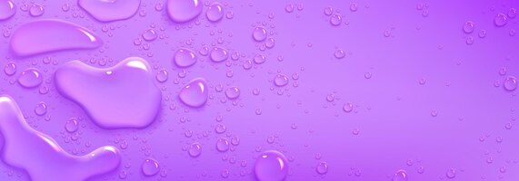 liquid collagen serum drops on purple background