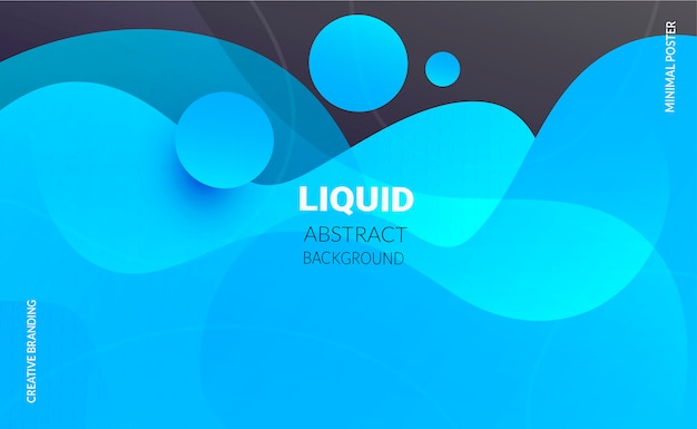 Liquid color background. Gradient blue color