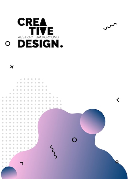 Liquid Color Shapes for Composition Poster Backgrounds: Trendy Abstract Covers with Futuristic Design