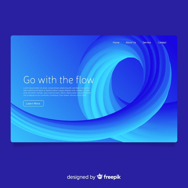 Liquid effect landing page