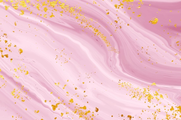 Liquid marble background with gold splatter