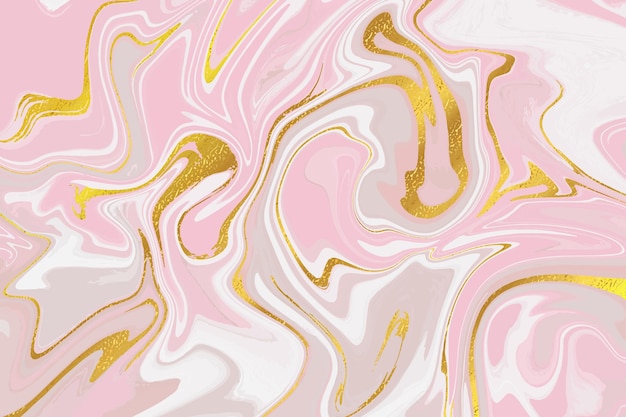 Liquid marble background with golden gloss texture