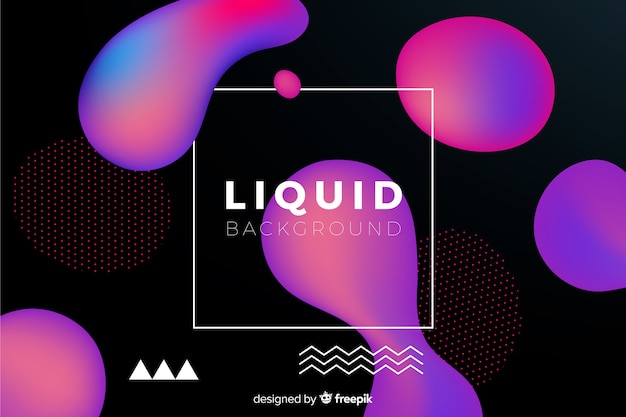 Free vector liquid shapes background