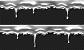 Бесплатное векторное изображение Капает жидкое серебро