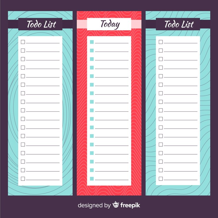 Free Vector to do list collection