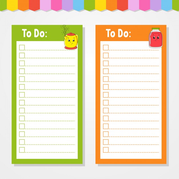 Premium Vector To Do List For Kids