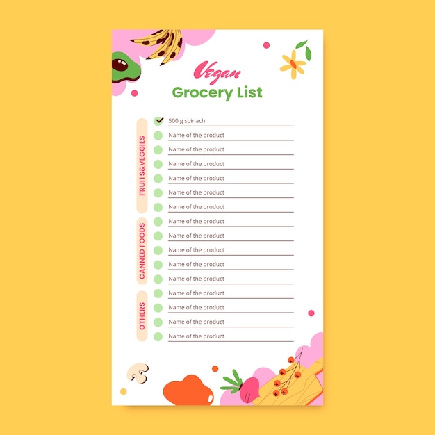 List template design